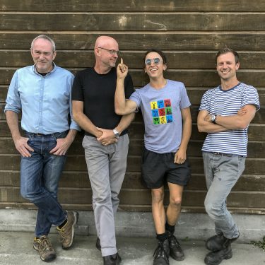 The Greywacke 2018 vintage crew, L-R: Kevin, his brother Steve, nephew Harry and winemaker Rich Ellis. 