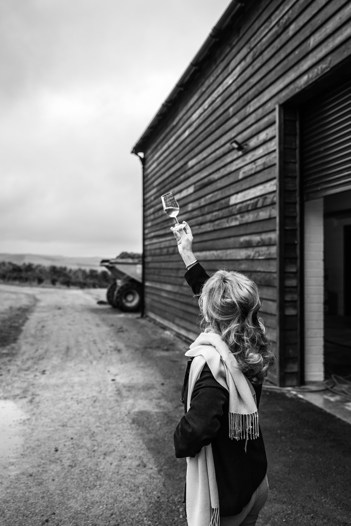 Corinne at the winery